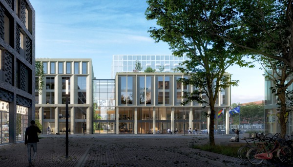 Zicht op het nieuwe gemeentehuis © CEPEZED