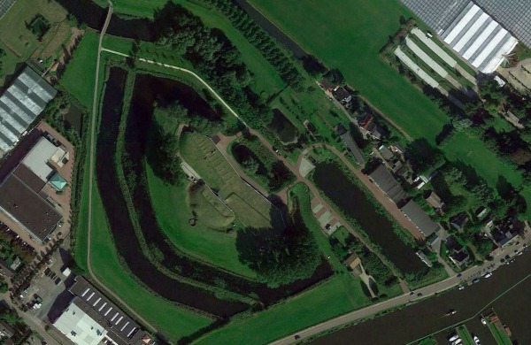 Luchtfoto Fortboerderij Dijkzicht